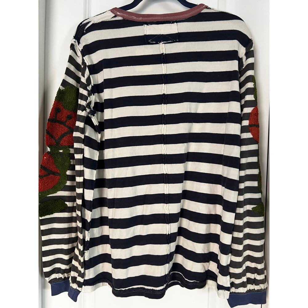NWT We The Free Rose Stem Tee at Free People in Navy Combo | Size XS - Picture 5 of 8